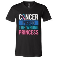 Thyroid Awareness Design For A Thyroid Cancer Warrior V-Neck T-Shirt