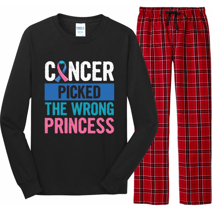 Thyroid Awareness Design For A Thyroid Cancer Warrior Long Sleeve Pajama Set