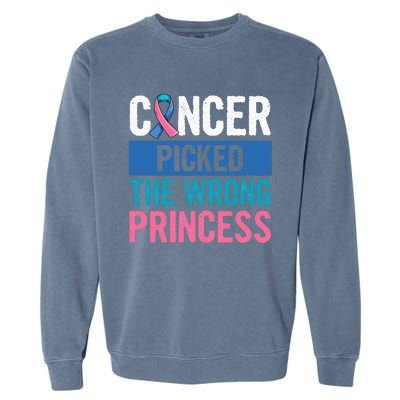 Thyroid Awareness Design For A Thyroid Cancer Warrior Garment-Dyed Sweatshirt