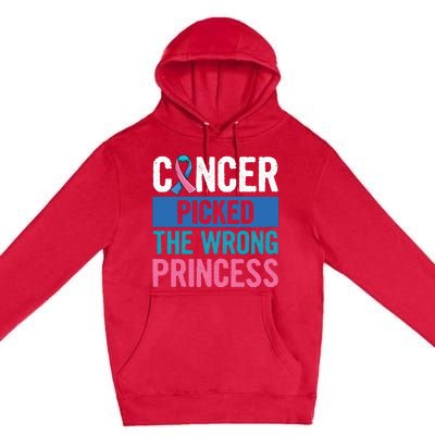 Thyroid Awareness Design For A Thyroid Cancer Warrior Premium Pullover Hoodie