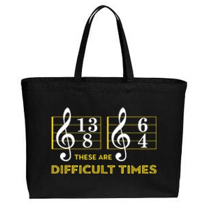 These Are Difficult Times Music Lover Gifts Cotton Canvas Jumbo Tote