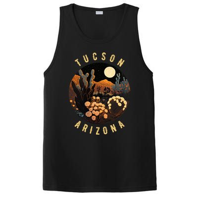 Tucson Arizona Desert At Night Painting Gift PosiCharge Competitor Tank