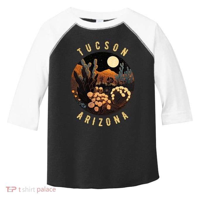 Tucson Arizona Desert At Night Painting Gift Toddler Fine Jersey T-Shirt