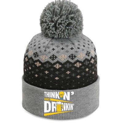 Thinkin And Drinkin | Pub Quiz Game | Trivia Night The Baniff Cuffed Pom Beanie