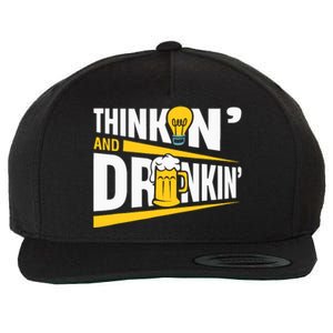 Thinkin And Drinkin | Pub Quiz Game | Trivia Night Wool Snapback Cap