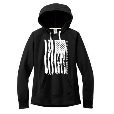 The American Dream Usa American Flag Patriotic Apparel Proudly Patriotic Women's Fleece Hoodie