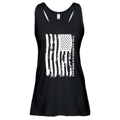 The American Dream Usa American Flag Patriotic Apparel Proudly Patriotic Ladies Essential Flowy Tank