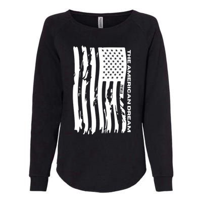 The American Dream Usa American Flag Patriotic Apparel Proudly Patriotic Womens California Wash Sweatshirt