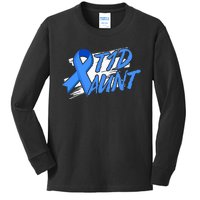 T1d Aunt Diabetic Type 1 Diabetes Awareness Kids Gift Kids Long Sleeve Shirt