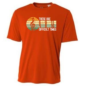 These Are Difficult Times Music Sheet Funny Band Gift Orchestra Musical Gift Cooling Performance Crew T-Shirt