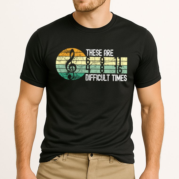 These Are Difficult Times Music Sheet Funny Band Gift Orchestra Musical Gift Cooling Performance Crew T-Shirt