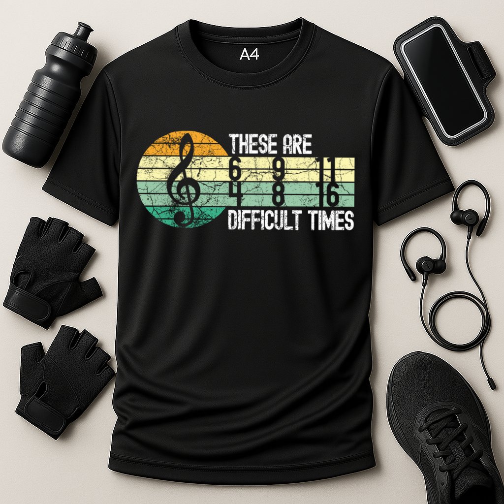 These Are Difficult Times Music Sheet Funny Band Gift Orchestra Musical Gift Cooling Performance Crew T-Shirt