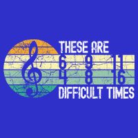 These Are Difficult Times Music Sheet Funny Band Gift Orchestra Musical Gift 16 in Basic Backpack