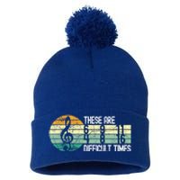 These Are Difficult Times Music Sheet Funny Band Gift Orchestra Musical Gift Pom Pom 12in Knit Beanie