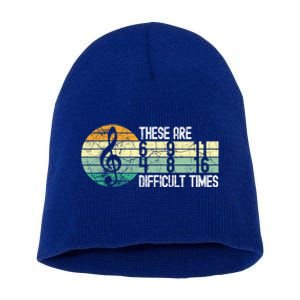 These Are Difficult Times Music Sheet Funny Band Gift Orchestra Musical Gift Short Acrylic Beanie