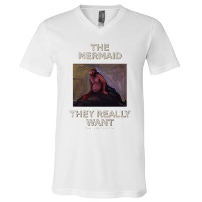 Troll Artist Dot Com The Mermaid They Really Want V-Neck T-Shirt