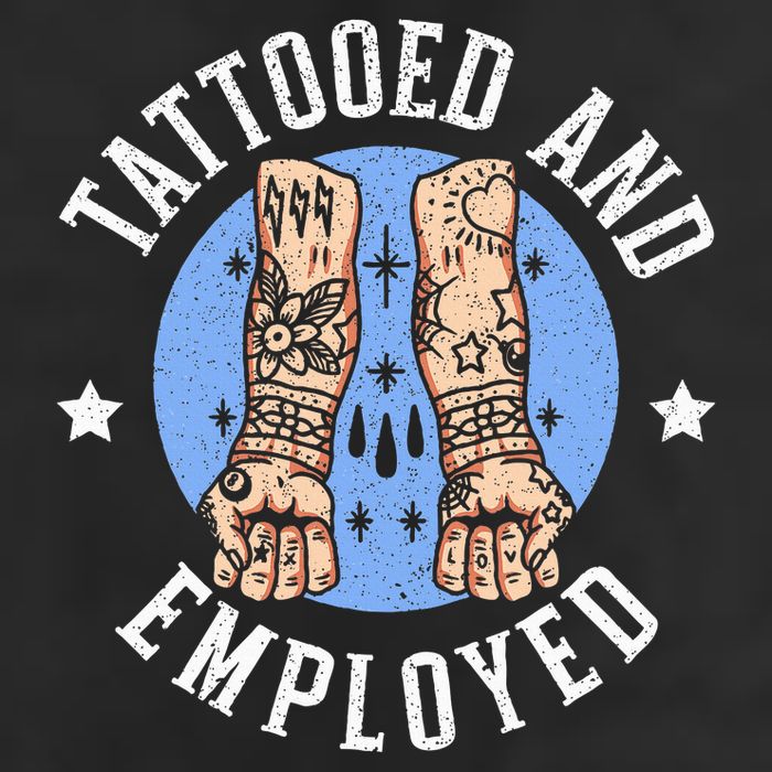 Tattooed And Employed Tattoo Lover Tattooing Ink Junkie 7 Panel Mesh Trucker Snapback Hat