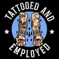 Tattooed And Employed Tattoo Lover Tattooing Ink Junkie 16 in Basic Backpack