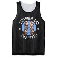 Tattooed And Employed Tattoo Lover Tattooing Ink Junkie Mesh Reversible Basketball Jersey Tank