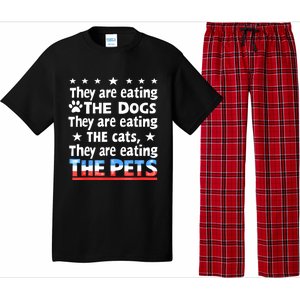 They Are Eating The Dogs The Cats The Pets Funny Trump Pajama Set