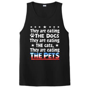 They Are Eating The Dogs The Cats The Pets Funny Trump PosiCharge Competitor Tank