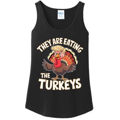 They Are Eating The Turkeys Thanksgiving Humor Ladies Essential Tank