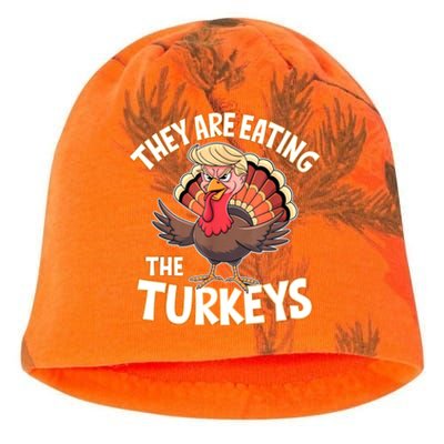 They Are Eating The Turkeys Thanksgiving Humor Kati - Camo Knit Beanie