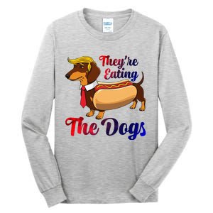 They Are Eating The Dogs Meme Dachshund Donald Trump Debate Tall Long Sleeve T-Shirt