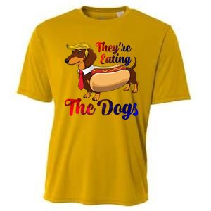 They Are Eating The Dogs Meme Dachshund Donald Trump Debate Cooling Performance Crew T-Shirt