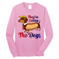 They Are Eating The Dogs Meme Dachshund Donald Trump Debate Long Sleeve Shirt