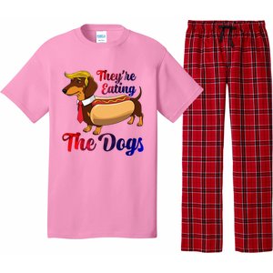 They Are Eating The Dogs Meme Dachshund Donald Trump Debate Pajama Set