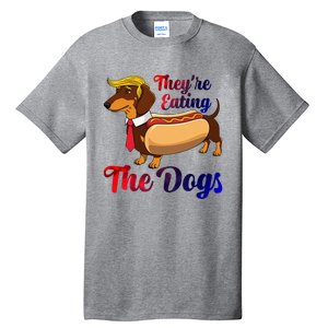 They Are Eating The Dogs Meme Dachshund Donald Trump Debate Tall T-Shirt