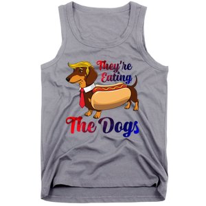 They Are Eating The Dogs Meme Dachshund Donald Trump Debate Tank Top