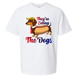 They Are Eating The Dogs Meme Dachshund Donald Trump Debate Sueded Cloud Jersey T-Shirt