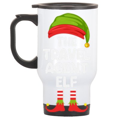 Travel Agent Elf Matching Family Christmas Great Gift Stainless Steel Travel Mug