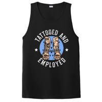 Tattooed And Employed Tattoo Lover Tattooing Ink Junkie PosiCharge Competitor Tank