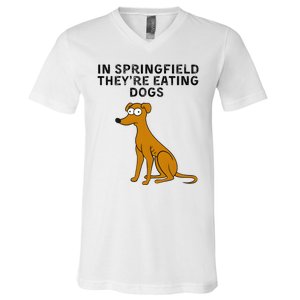 They Are Eating Dogs Trump Kamala Harris Debate V-Neck T-Shirt