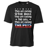 They Are Eating The Dogs The Cats The Pets Funny Trump Cooling Performance Crew T-Shirt