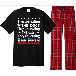 They Are Eating The Dogs The Cats The Pets Funny Trump Pajama Set