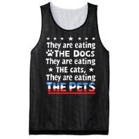 They Are Eating The Dogs The Cats The Pets Funny Trump Mesh Reversible Basketball Jersey Tank