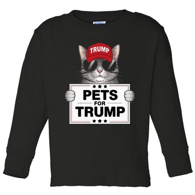 They Are Eating The Cats Trump 2024 Save Our Pets Toddler Long Sleeve Shirt