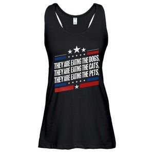 They Are Eating The Dogs The Cats The Pets Funny Trump Ladies Essential Flowy Tank