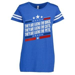 They Are Eating The Dogs The Cats The Pets Funny Trump Enza Ladies Jersey Football T-Shirt