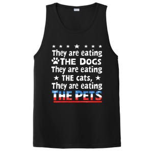 They Are Eating The Dogs The Cats The Pets Funny Trump And Kamala Debate PosiCharge Competitor Tank