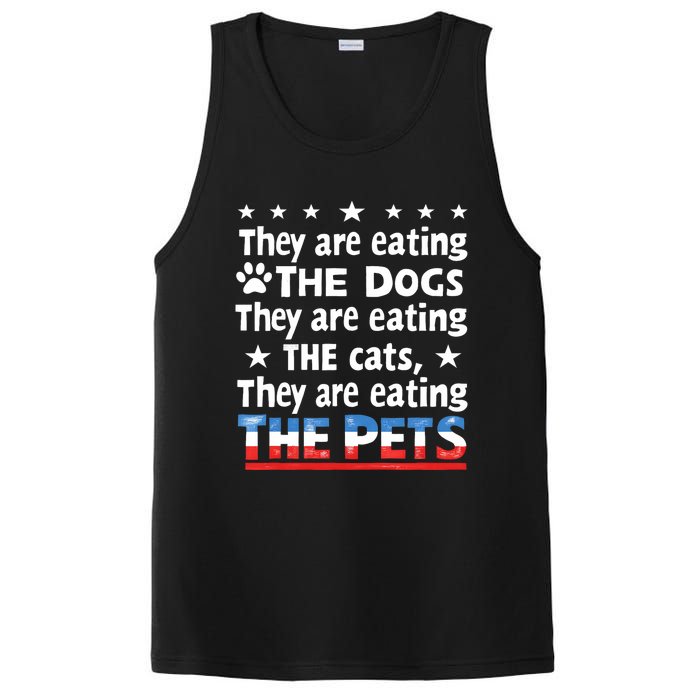 They Are Eating The Dogs The Cats The Pets Funny Trump And Kamala Debate PosiCharge Competitor Tank