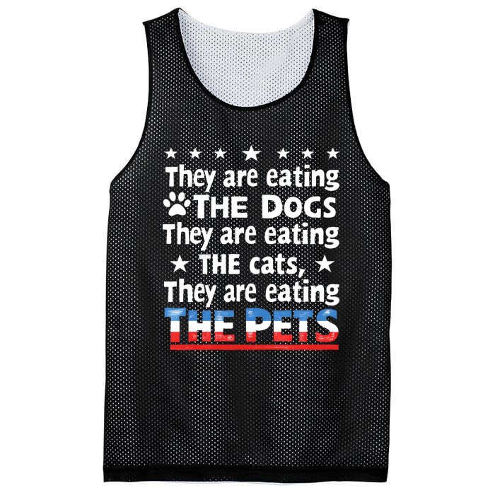 They Are Eating The Dogs The Cats The Pets Funny Trump Mesh Reversible Basketball Jersey Tank