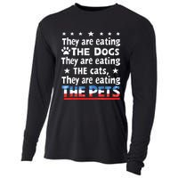 They Are Eating The Dogs The Cats The Pets Funny Trump Cooling Performance Long Sleeve Crew