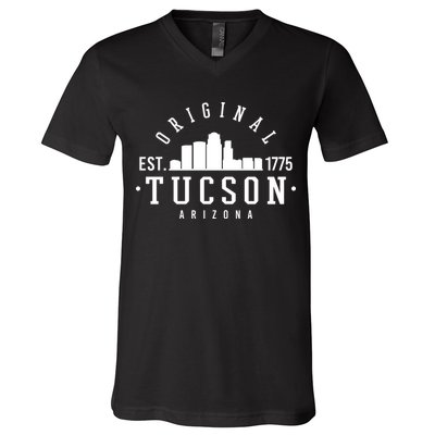 Tucson Arizona Est 1775 Skyline V-Neck T-Shirt