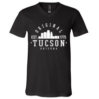 Tucson Arizona Est 1775 Skyline V-Neck T-Shirt