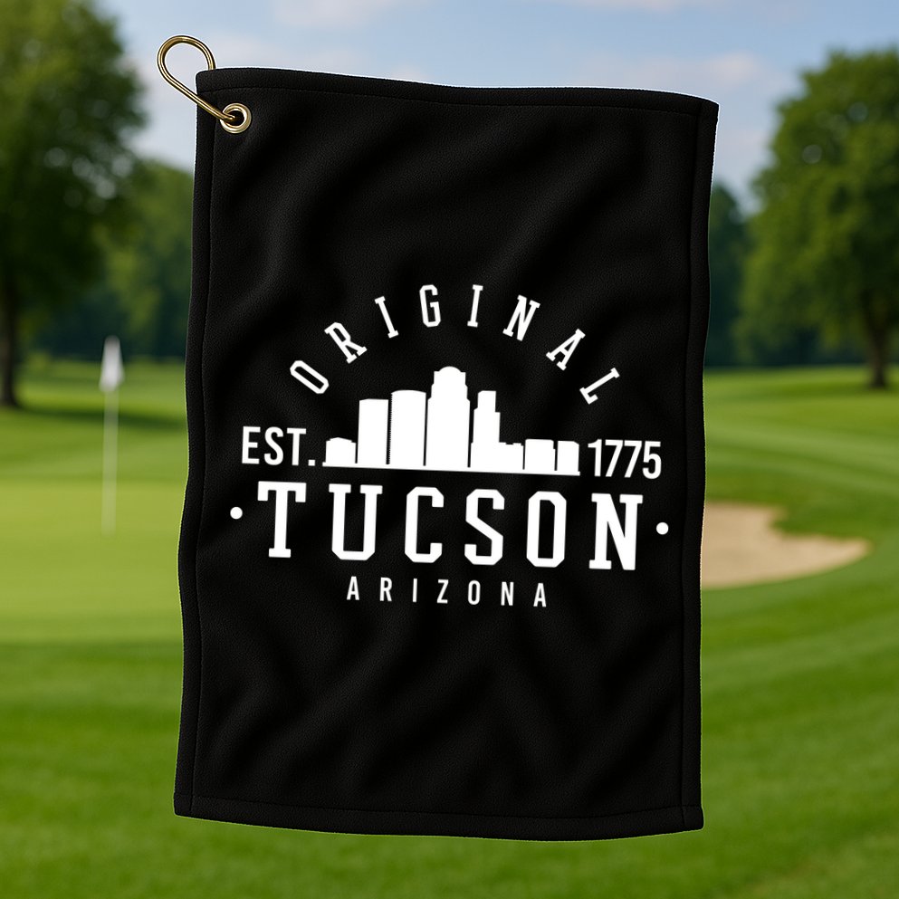 Tucson Arizona Est 1775 Skyline Golf Towel